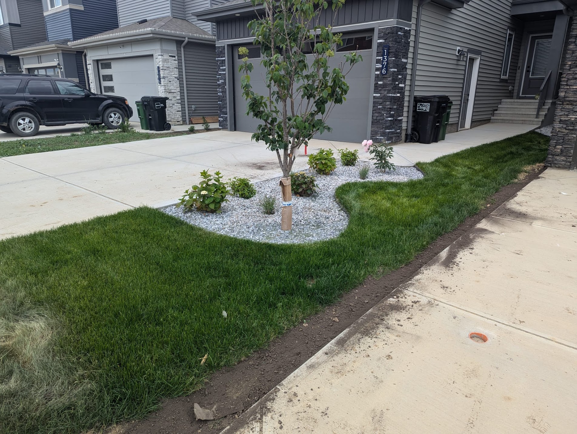 Recent residential landscaping project